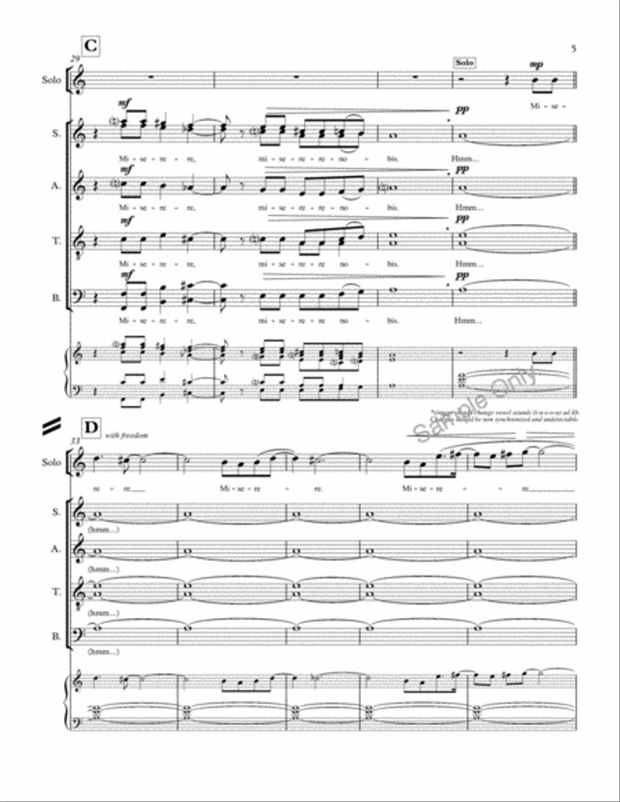 Miserere 4-Part scores gallery preview page 5