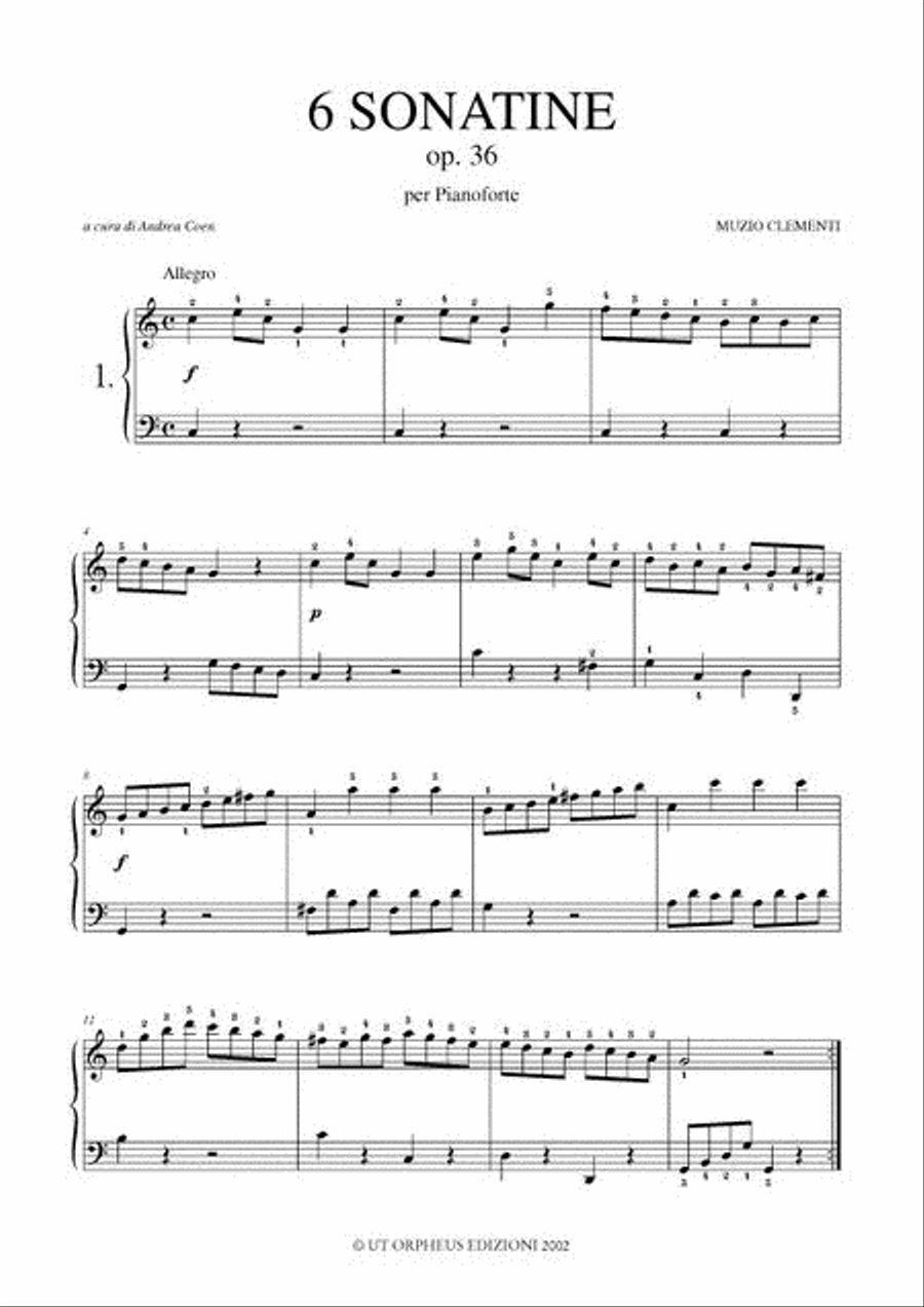 6 Sonatinas Op. 36 for Piano Piano Solo scores gallery preview page 2
