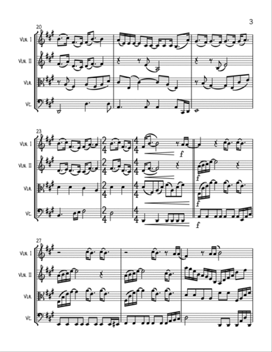 Never Enough String Quartet scores gallery preview page 3