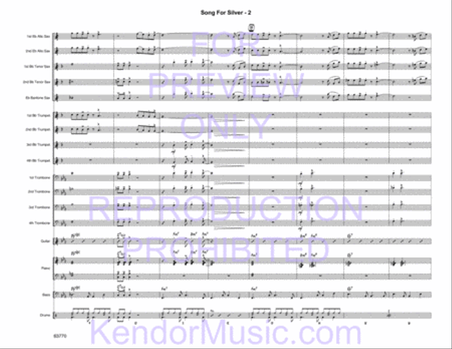 Song for Silver Song for Silver Jazz Ensemble scores gallery preview page 4