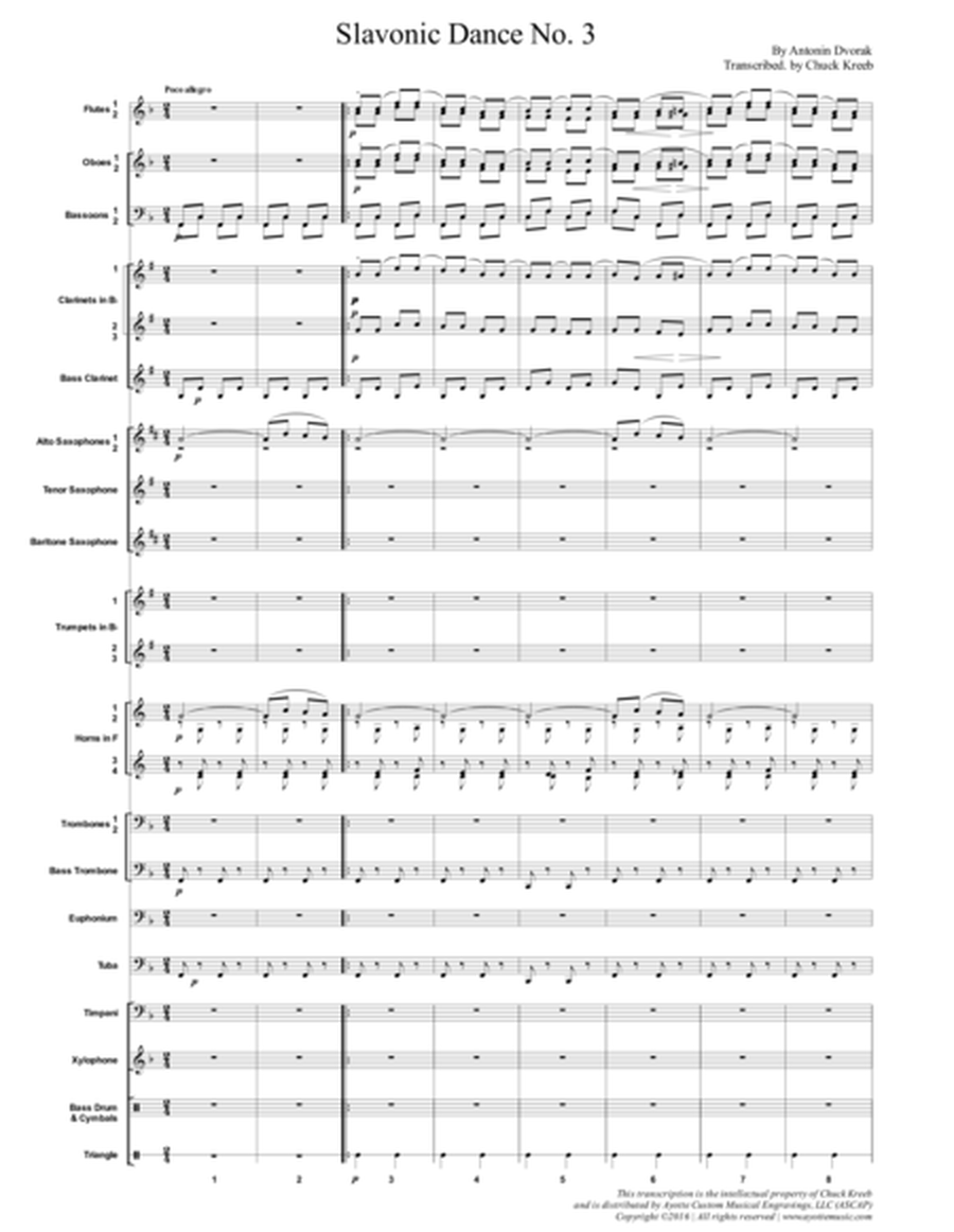 Slavonic Dance No. 3 Transcribed for Concert Band image number null