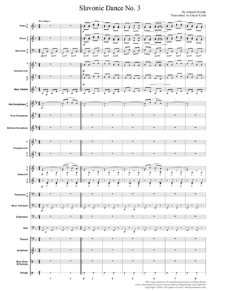 Slavonic Dance No. 3 Transcribed for Concert Band