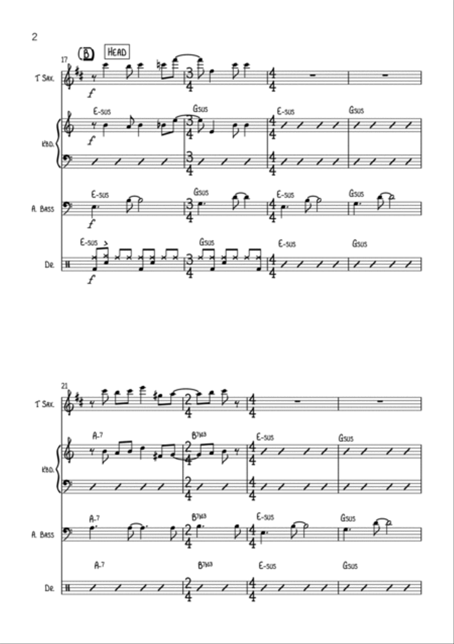 Strolling Wickquasgeck Strolling Wickquasgeck Jazz Ensemble scores gallery preview page 2