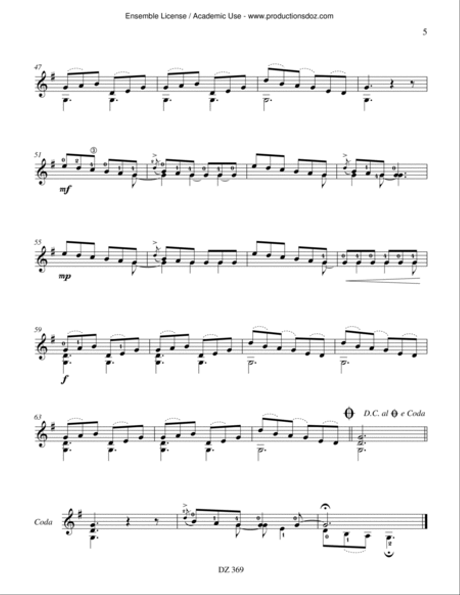 Africa Express Classical Guitar scores gallery preview page 5