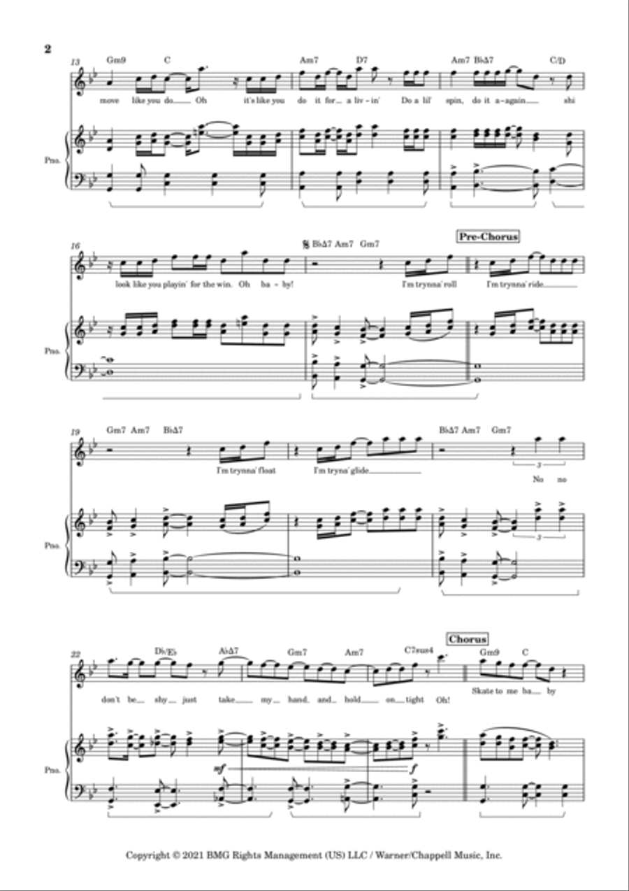 Skate Piano Solo scores gallery preview page 2