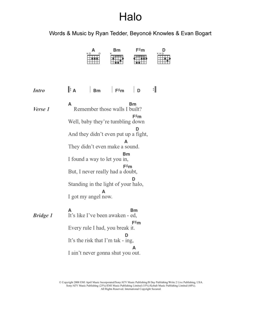 Halo Halo Acoustic Guitar scores gallery preview page 1