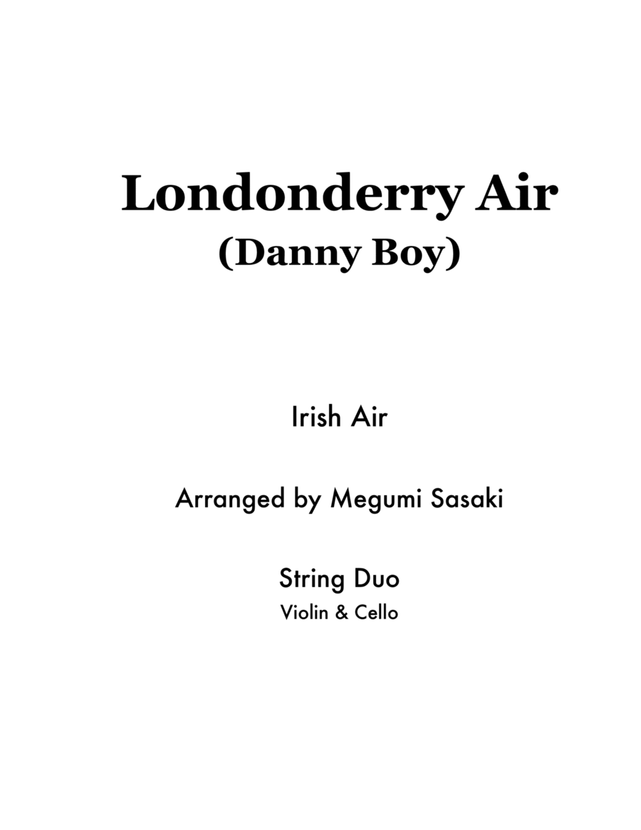 Book cover for Londonderry Air (Danny Boy)