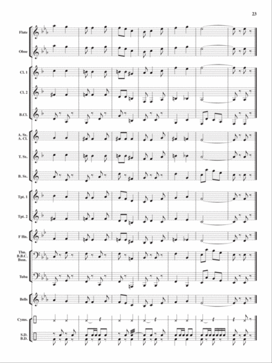 Heroes On Parade Concert Band scores gallery preview page 22