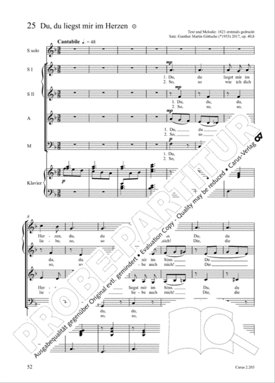 Loreley. Folk songs for choir (Loreley. Volkslieder fur Chor) Choir scores gallery preview page 59