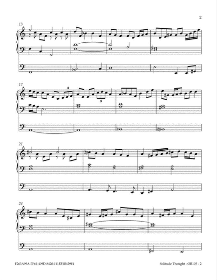 Solitude Thought Organ Solo scores gallery preview page 3