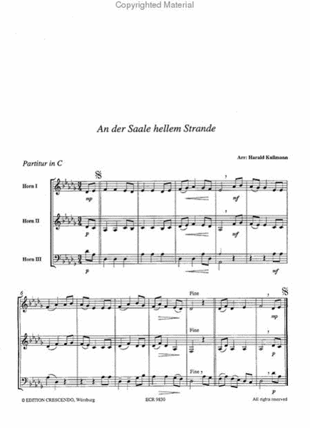 Volkslied Trios - 3 Horns