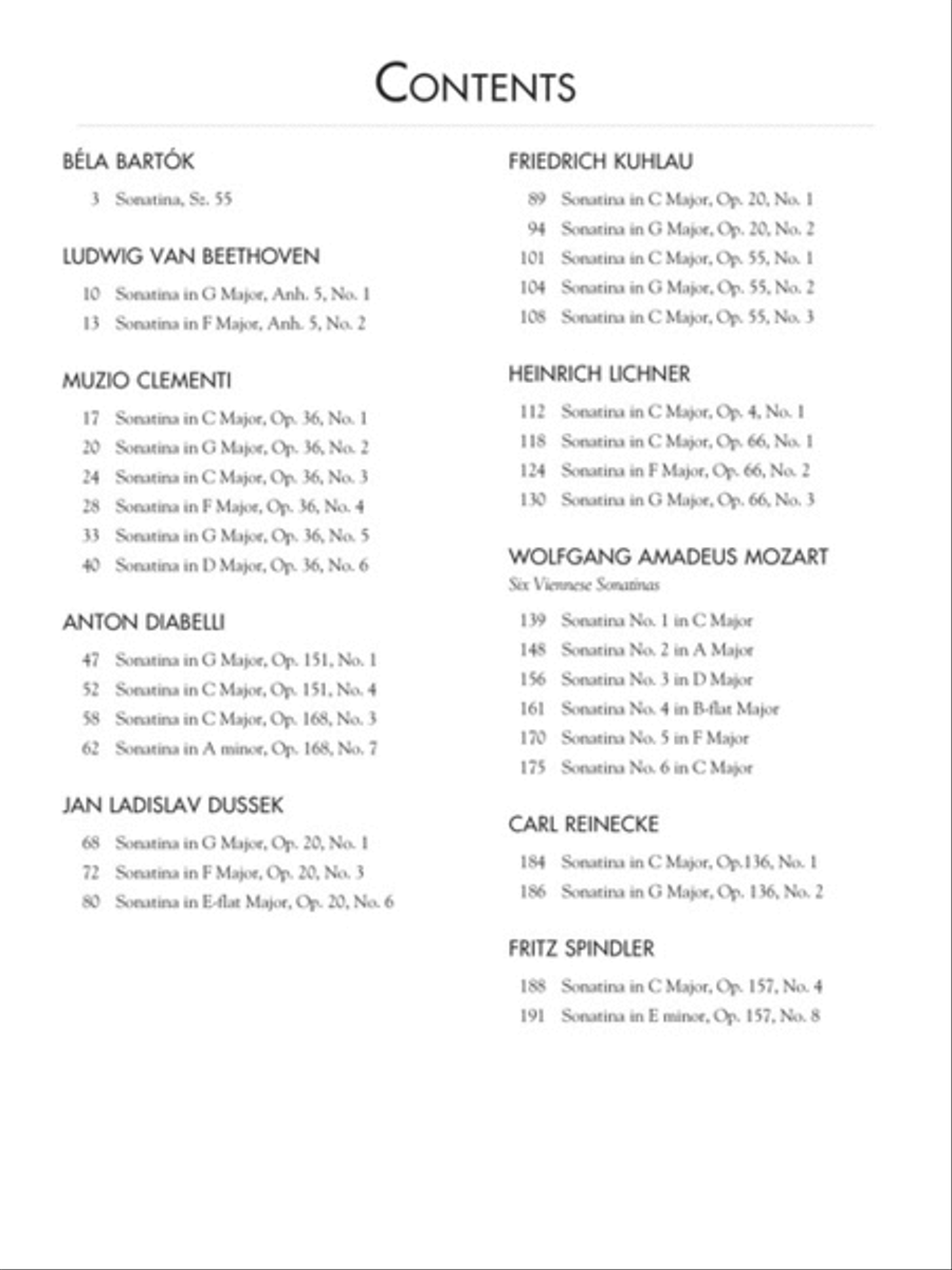 35 Sonatinas by 10 Composers for Piano Piano Solo scores gallery preview page 2