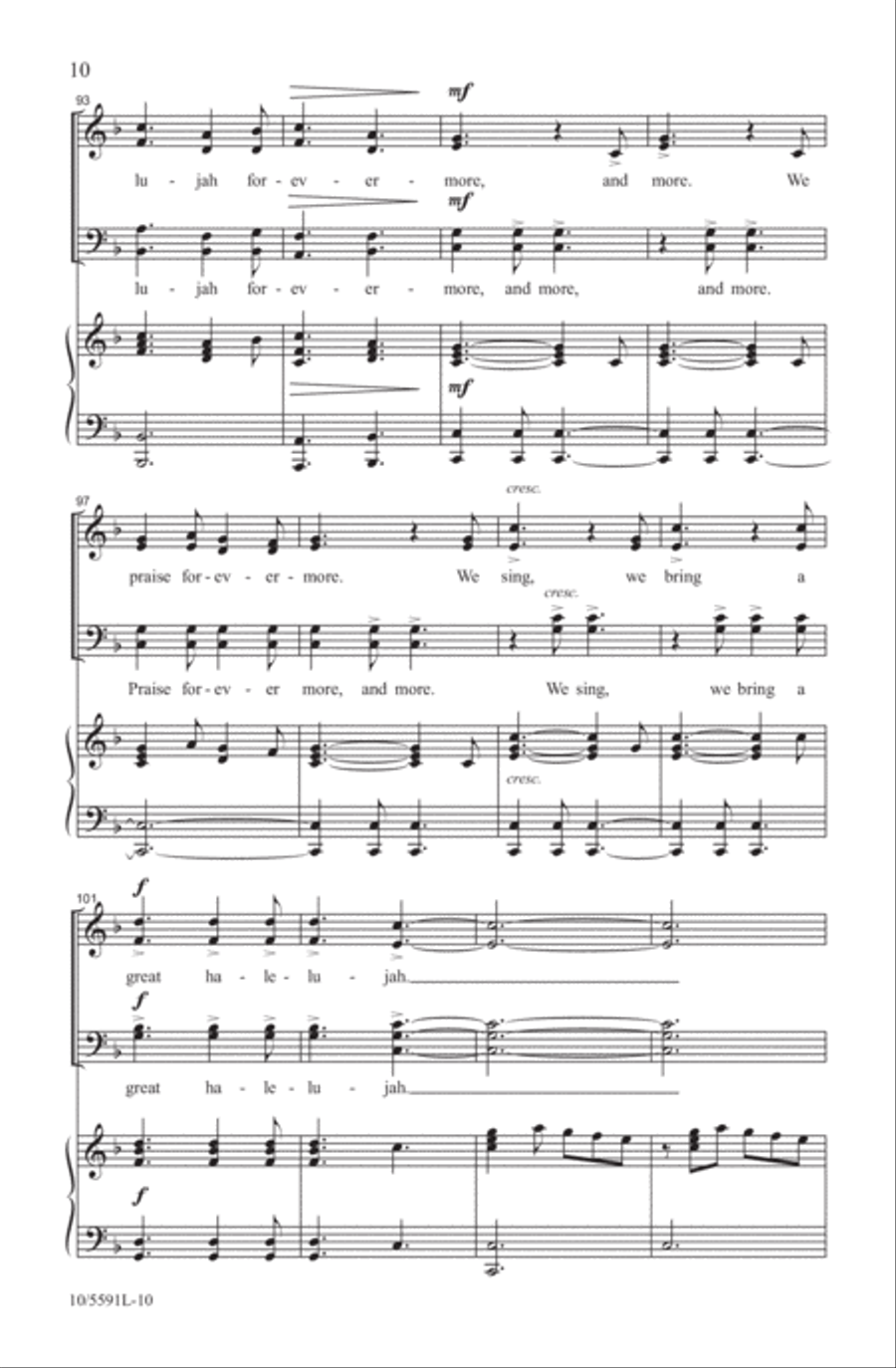 Ha-la-lelujah (Raise Your Song) 4-Part scores gallery preview page 10