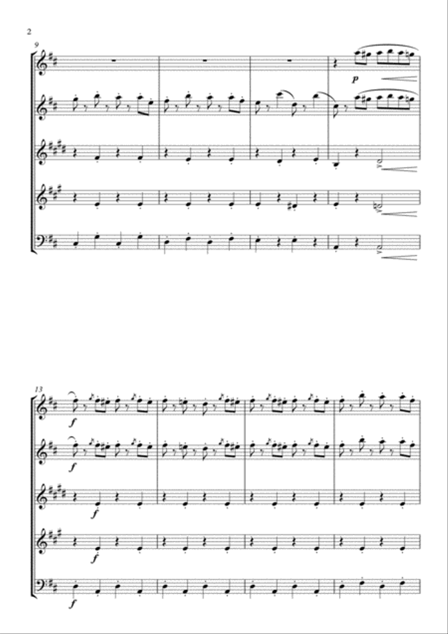 Radetzky March arranged for Woodwind Quintet Woodwind Quintet scores gallery preview page 4