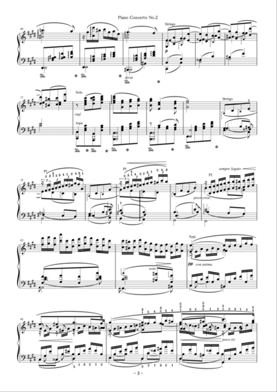 Piano Concerto No.2 2nd Movement Op.59 for Piano Solo (Moszkowski) Piano Solo scores gallery preview page 3