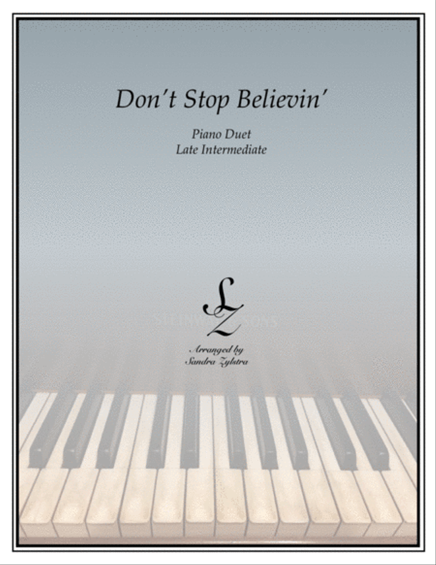 Don't Stop Believin' 1 Piano, 4-Hands scores gallery preview page 1