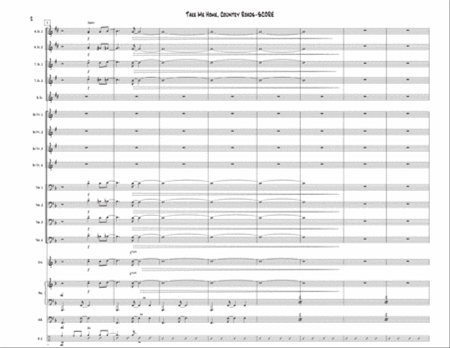 Take Me Home, Country Roads Jazz Ensemble scores gallery preview page 2