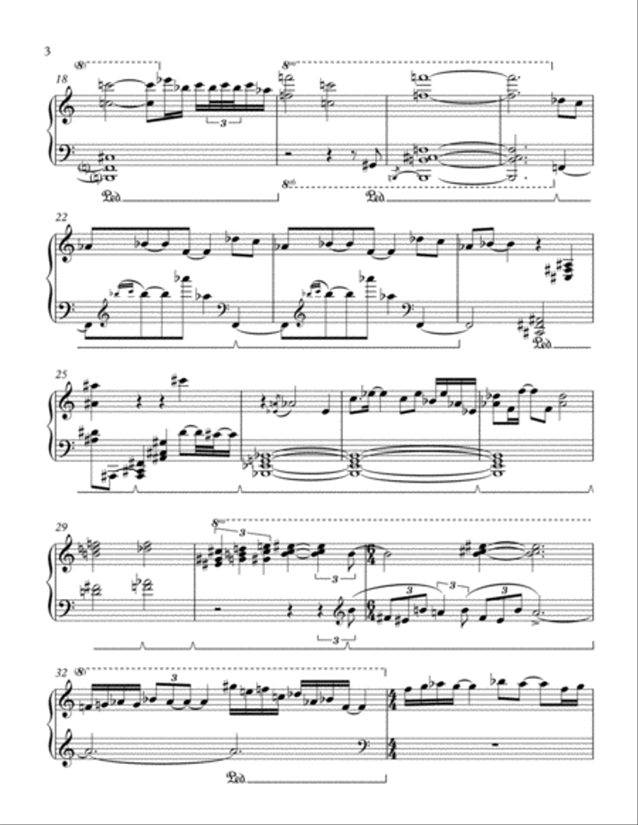 Five Colors Make the Eyes Blind (1st and 2nd Movements) Piano Solo scores gallery preview page 4