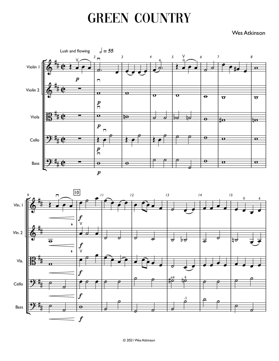 Green Country String Orchestra scores gallery preview page 1