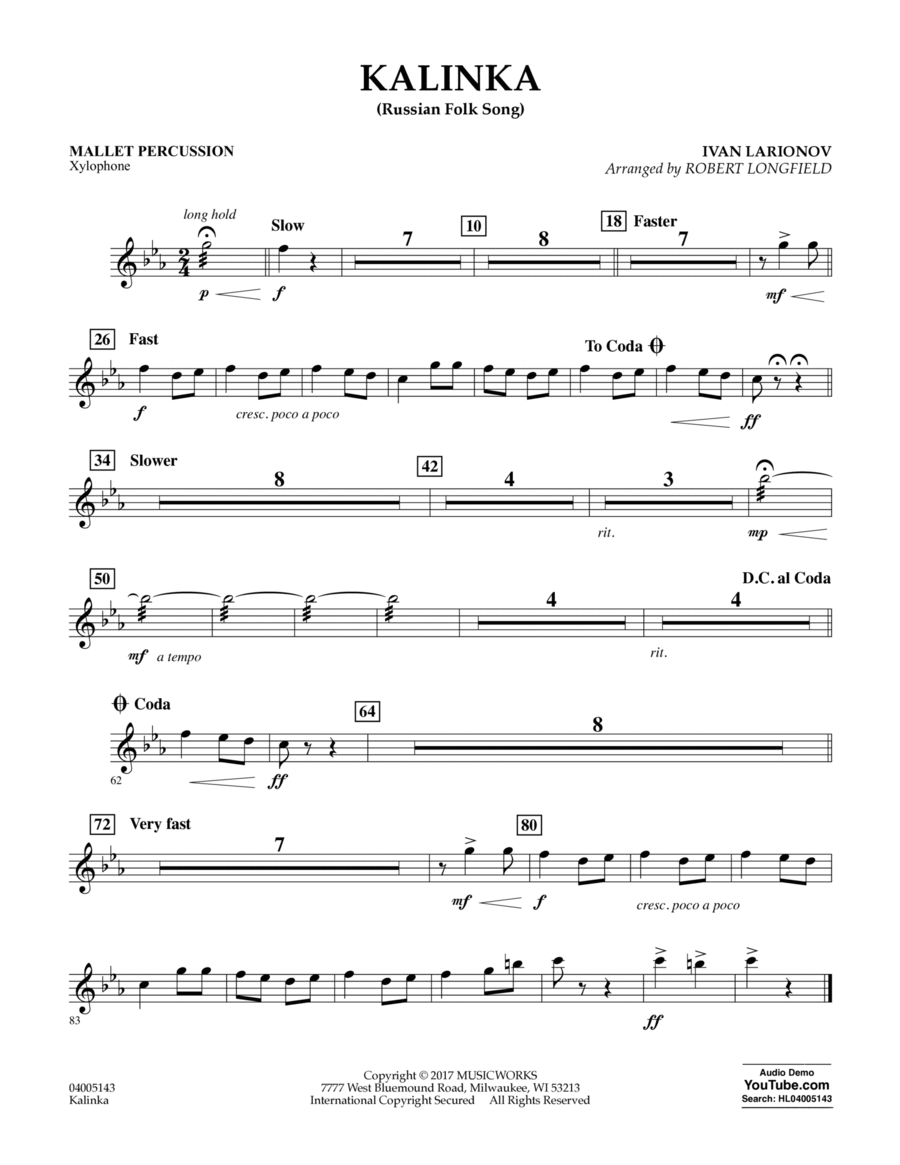 Kalinka (Russian Folk Song) - Mallet Percussion