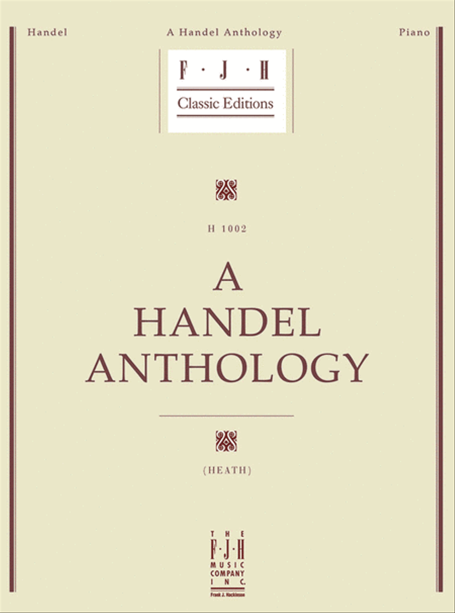 Handel -- A Handel Anthology Piano Solo scores gallery preview page 1