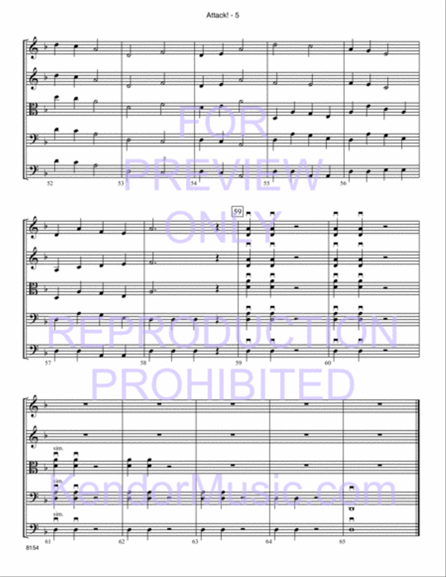 Attack! (Full Score) Attack! (Full Score) String Orchestra scores gallery preview page 6