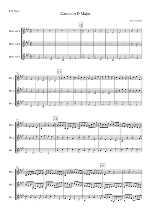 Canon in D Major (Johann Pachelbel) for Horn in F Trio
