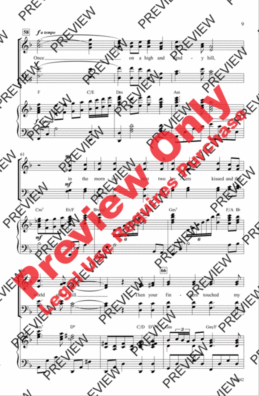 Love Is a Many Splendored Thing 4-Part scores gallery preview page 9