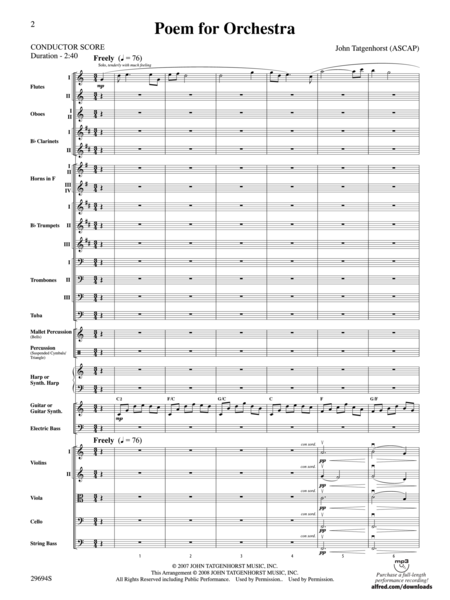 Poem for Orchestra (score only) image number null