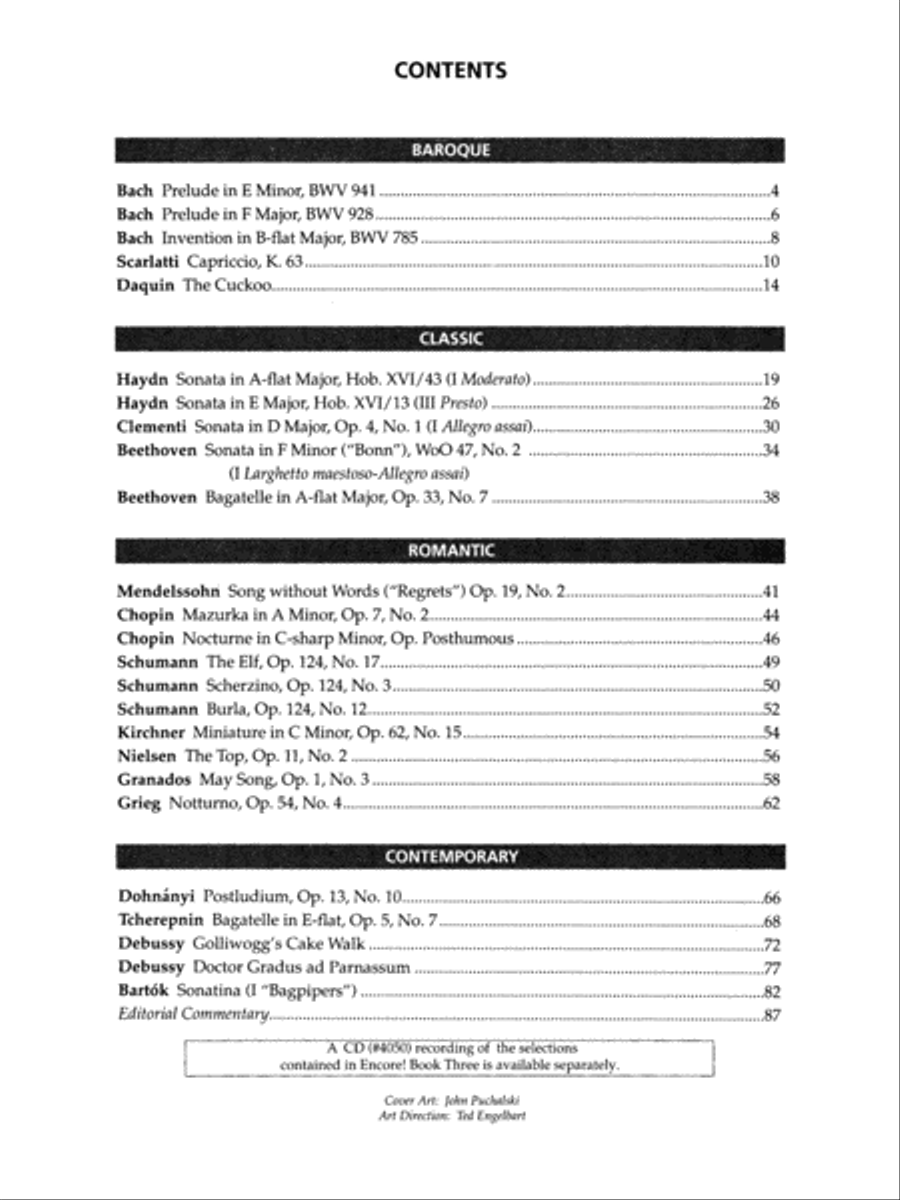 Encore!, Book 3 Encore!, Book 3 Piano Method scores gallery preview page 2