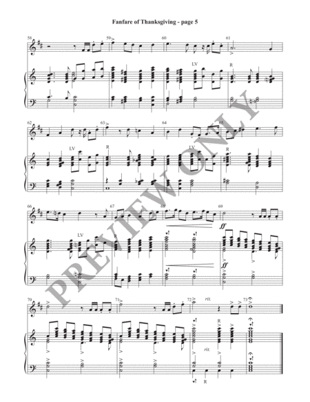 Fanfare of Thanksgiving Director's Score (Print) image number null