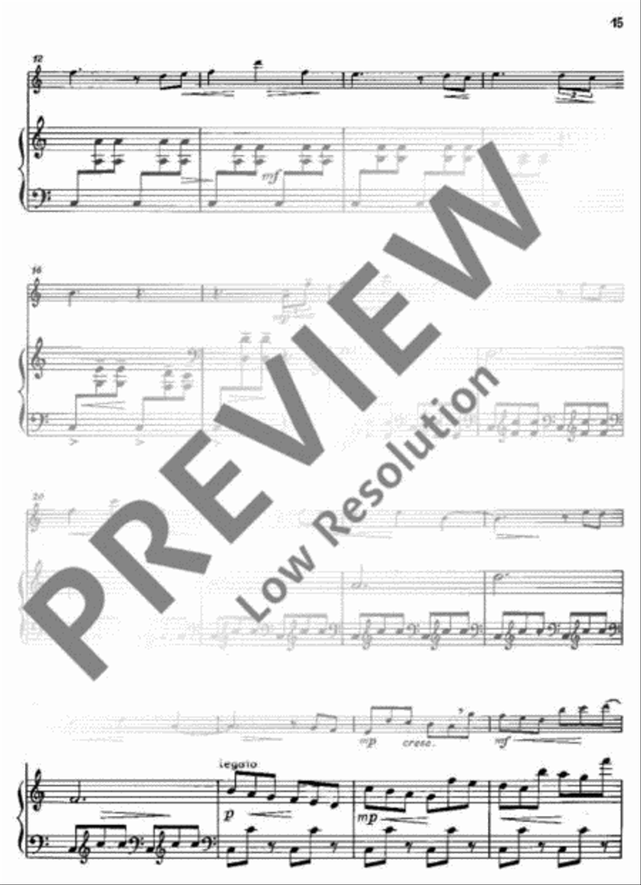 Three Pictures from Childhood Flute Solo scores gallery preview page 16