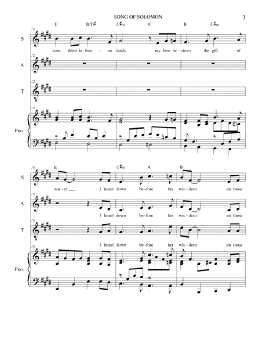 Song of Solomon Choir scores gallery preview page 3