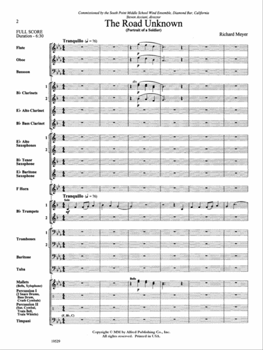 The Road Unknown: Score Concert Band scores gallery preview page 2