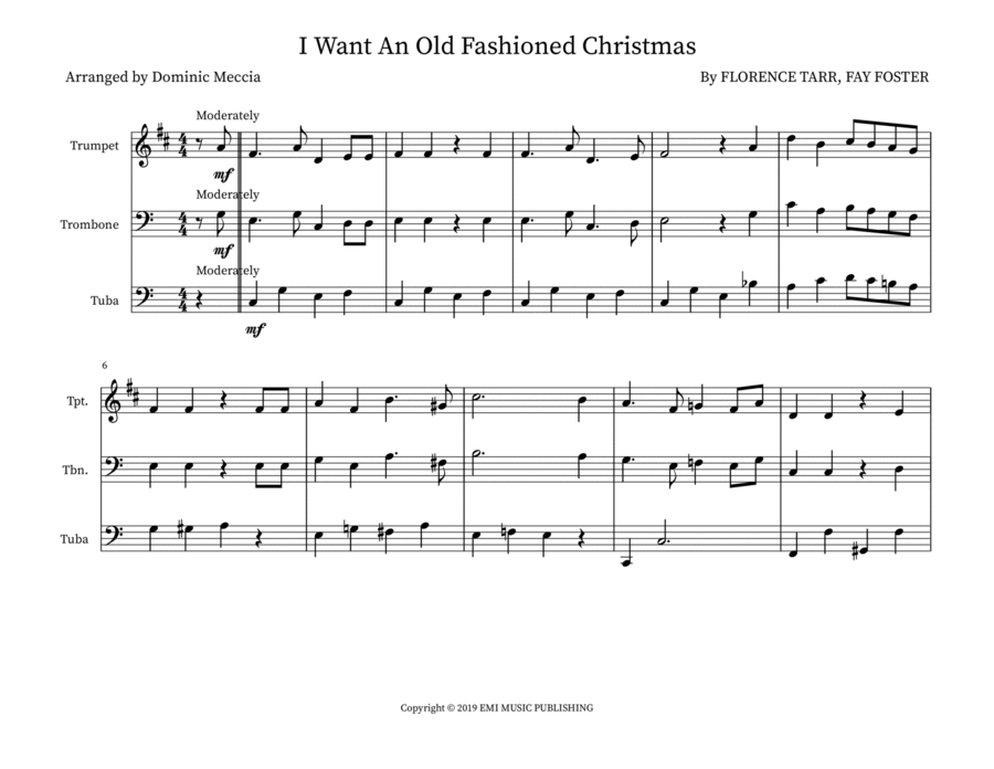 I Want An Old Fashioned Christmas Small Ensemble scores gallery preview page 1