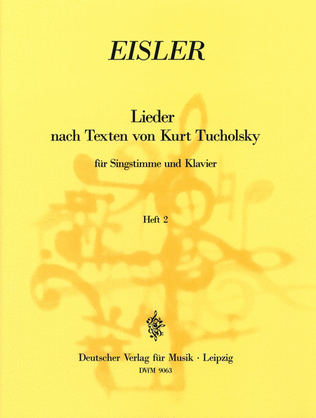 Book cover for Lieder nach Texten von Kurt Tucholsky