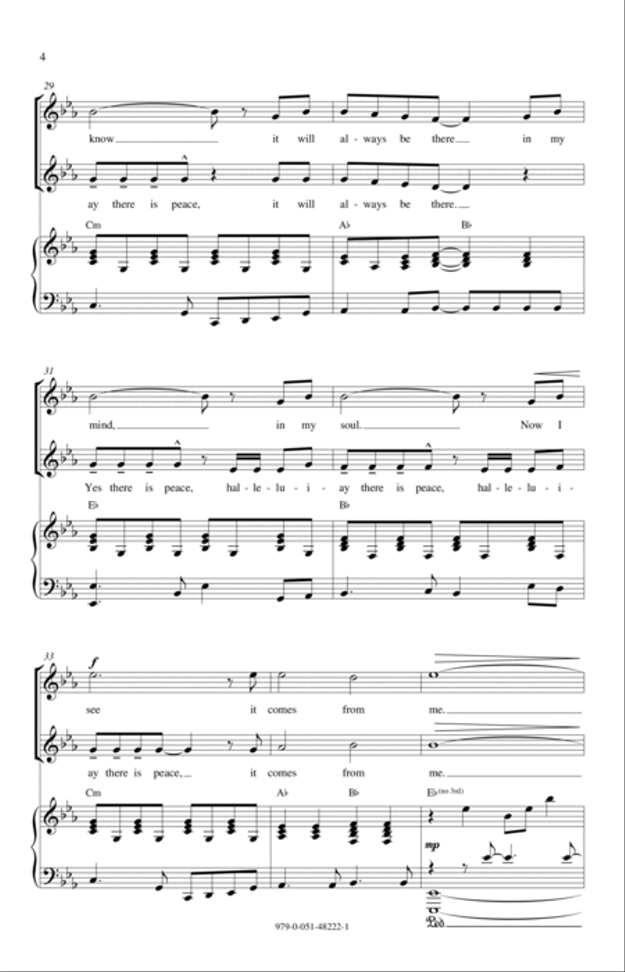 There Is Peace Unison Choir scores gallery preview page 4