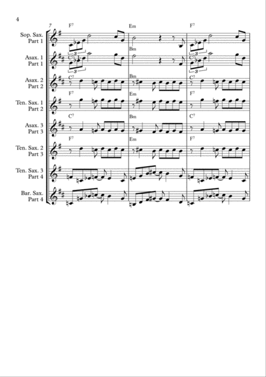 A Night In Tunisia A Night In Tunisia Woodwind Quartet scores gallery preview page 4