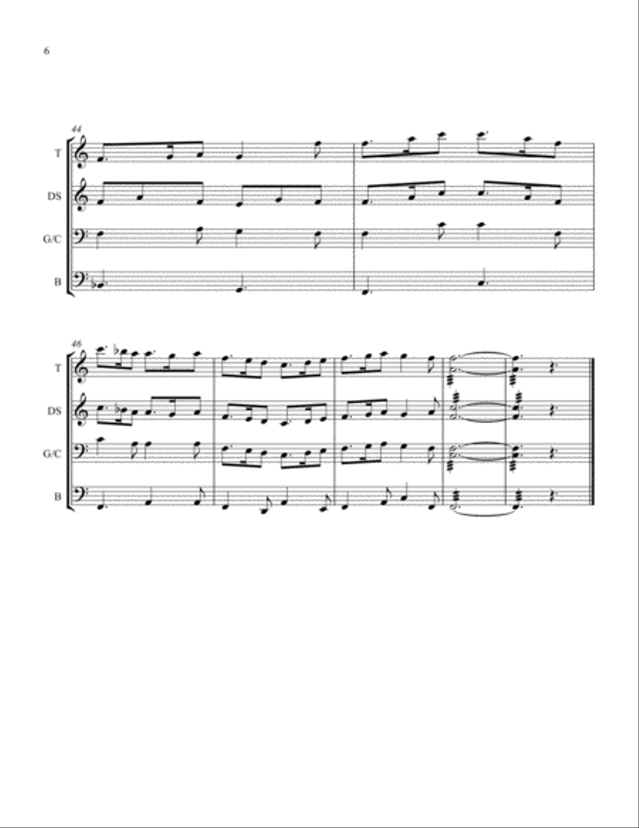 Blue Bonnets an Irish Jig for Steel Band Steel Drum Band scores gallery preview page 6