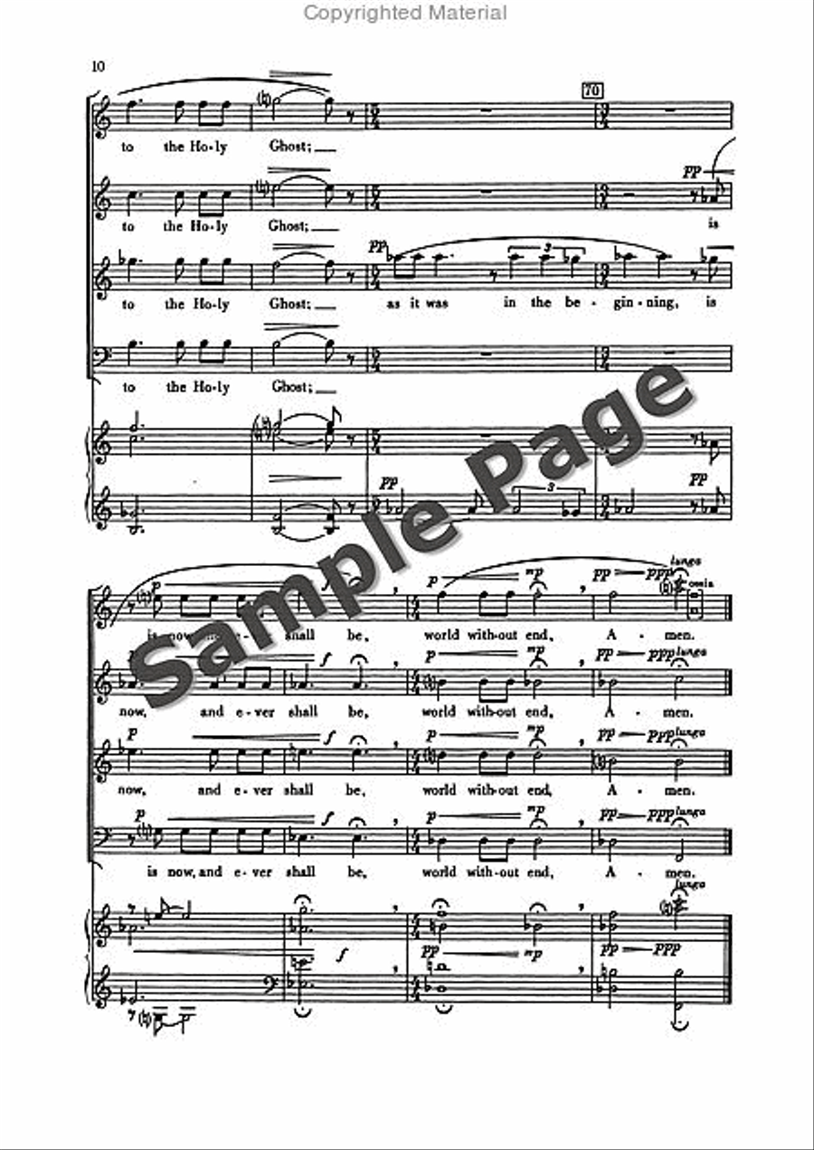 Magnificat and Nunc Dimittis 4-Part scores gallery preview page 13
