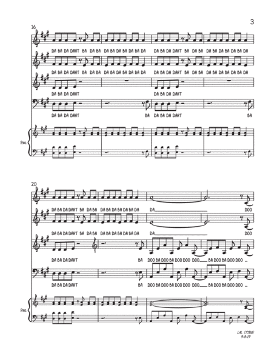 Linus And Lucy TTBB scores gallery preview page 4