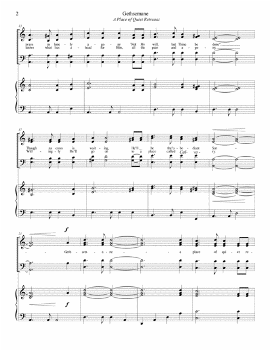 Gethsemane - A Place of Quiet Retreat Voice scores gallery preview page 2