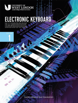 Book cover for LCM Electronic Keyboard Handbook 2021 Grade 1