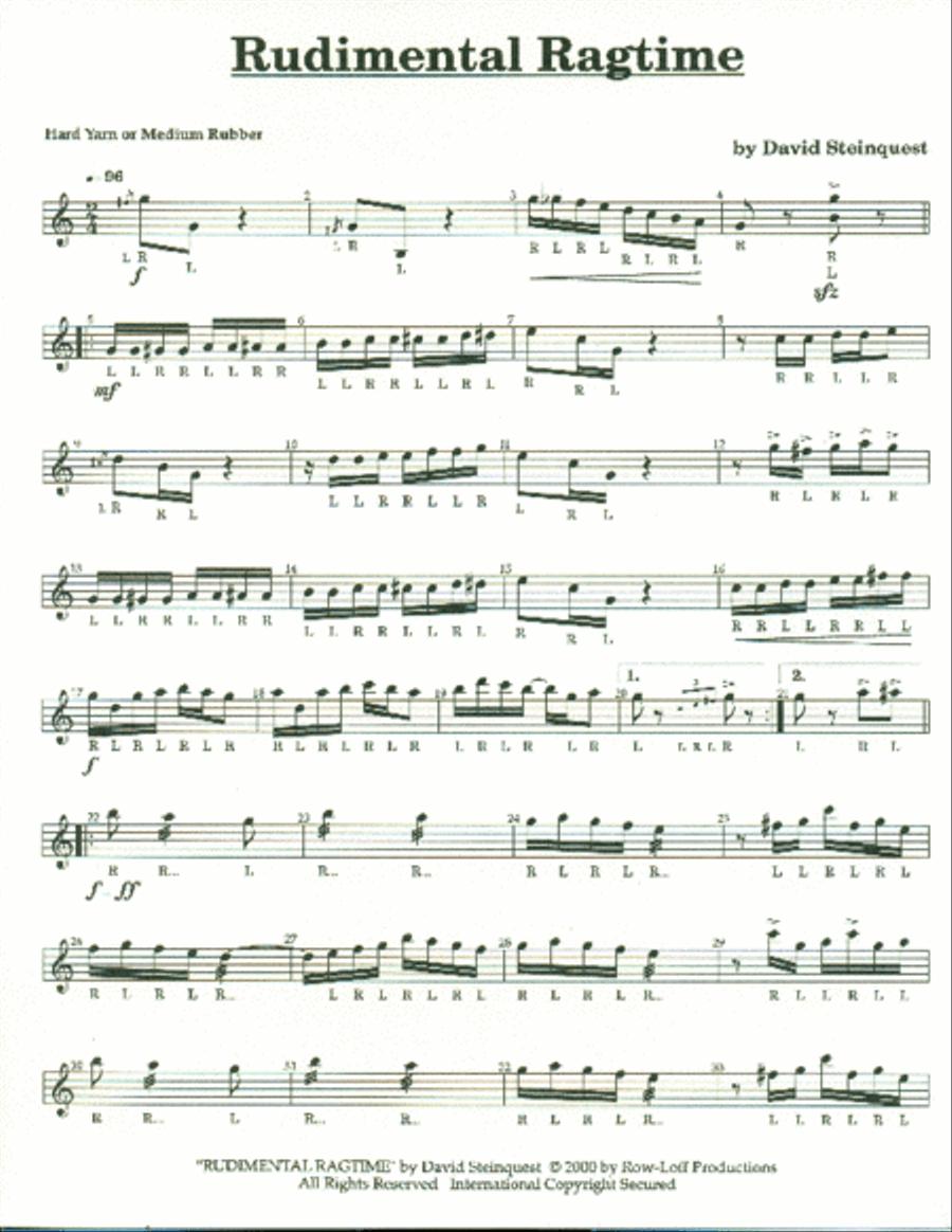 Rudimental Ragtime - Xylo or Marimba image number null