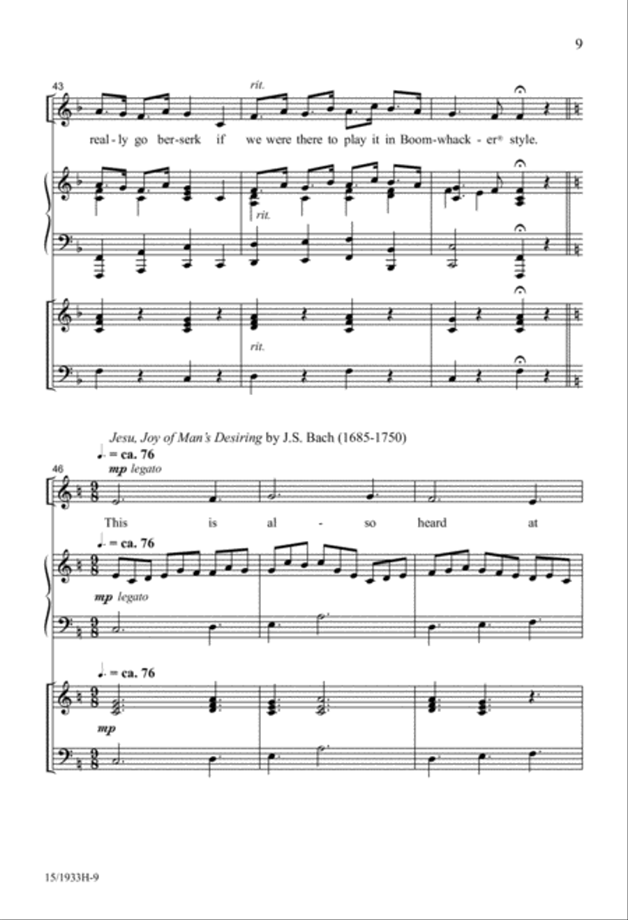 Classical Boomwhackers Unison Choir scores gallery preview page 9