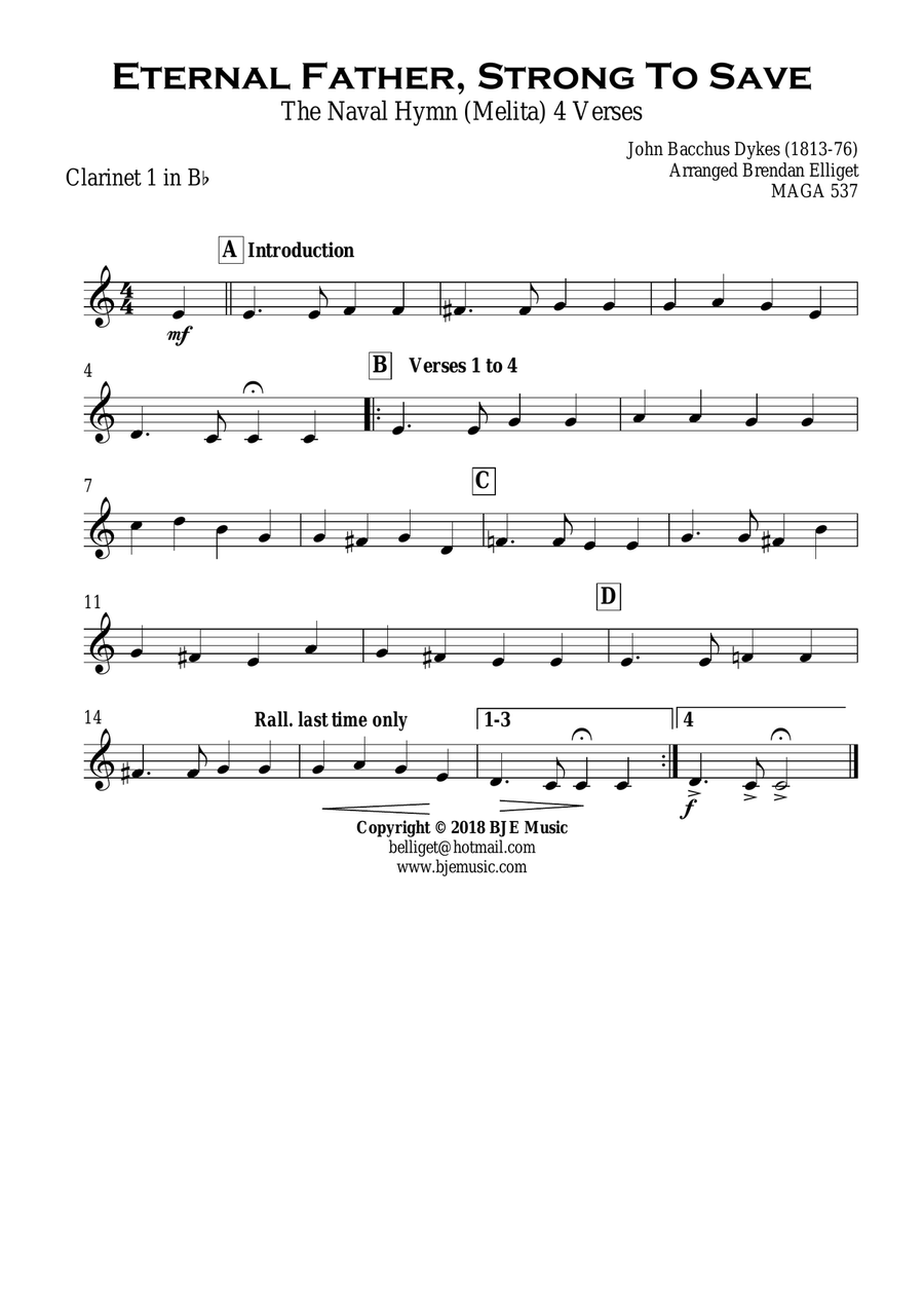 Eternal Father, Strong To Save - The Naval Hymn (Melita) - Concert Band/Orchestra Concert Band scores gallery preview page 6