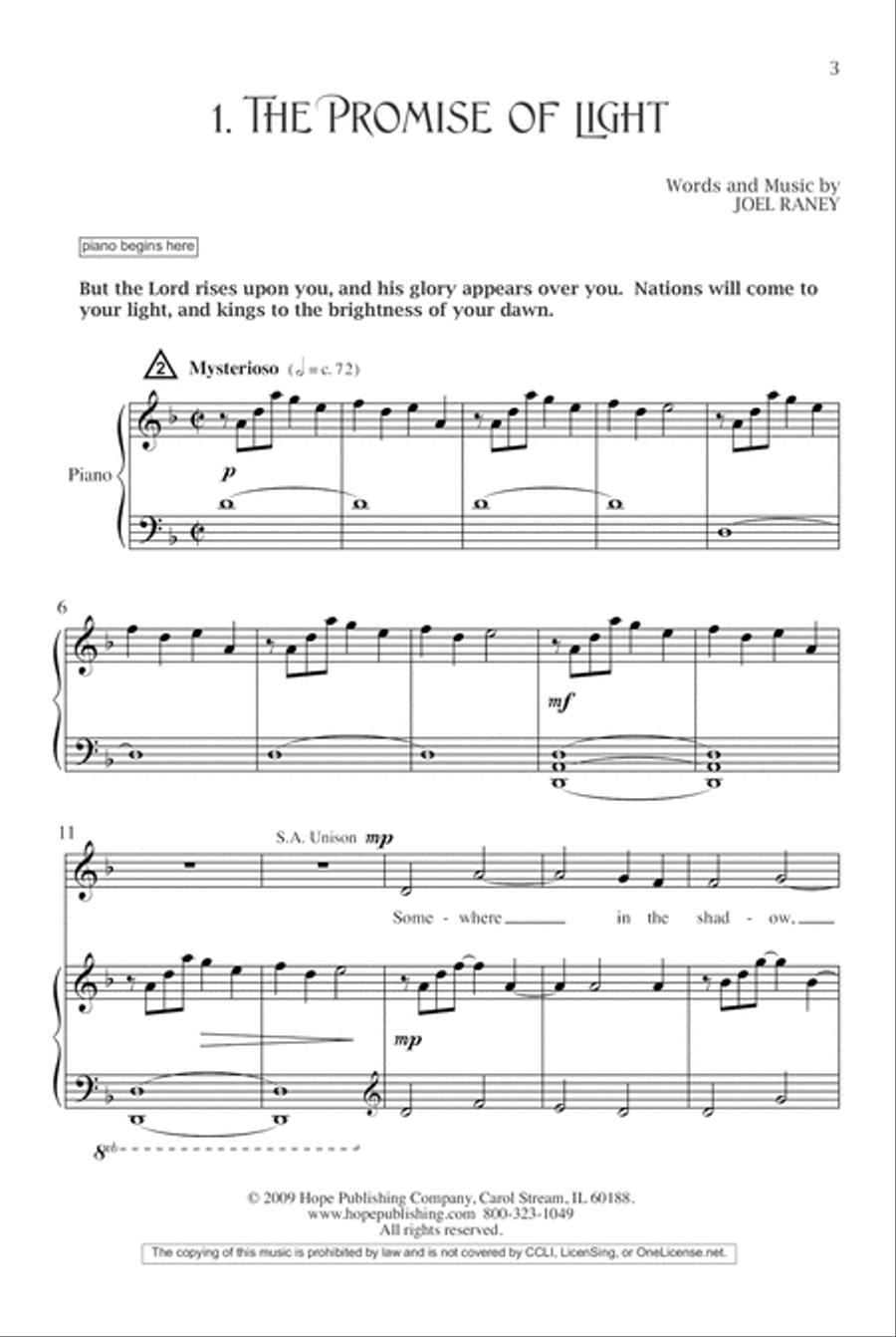 The Promise of Light 4-Part scores gallery preview page 9