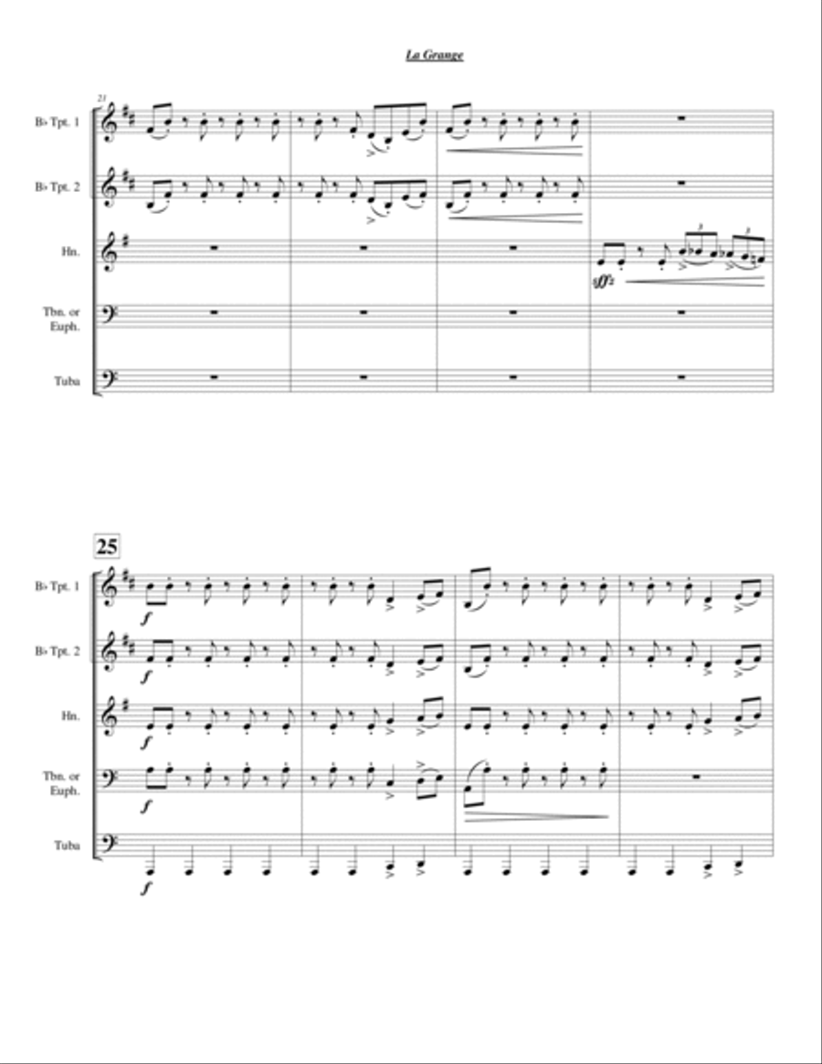 La Grange La Grange Brass Ensemble scores gallery preview page 3