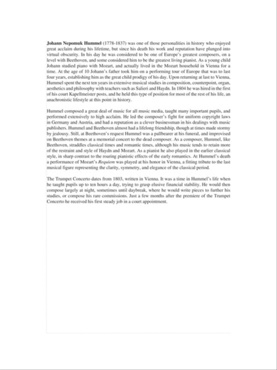 Trumpet Concerto Trumpet Concerto Trumpet Solo scores gallery preview page 3