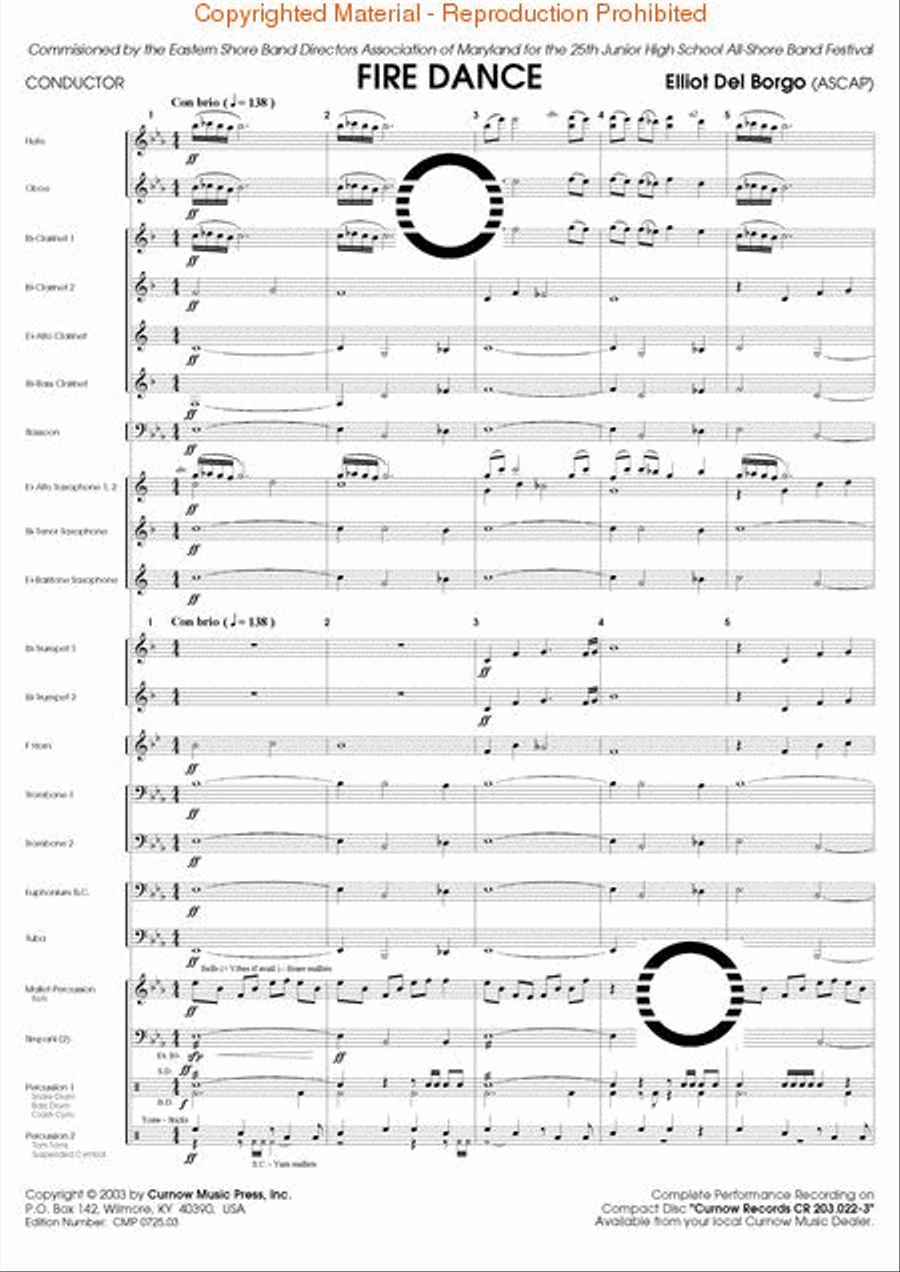 Fire Dance Fire Dance Concert Band scores gallery preview page 2